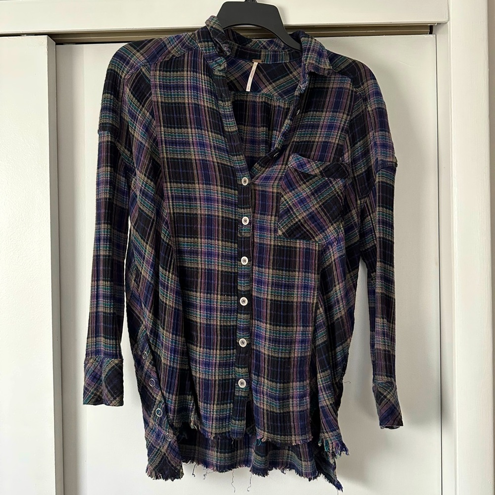 Free People Button Down Flannel